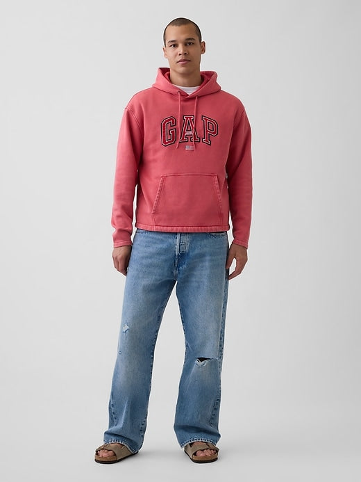 VintageSoft Oversized Americana Logo Hoodie
