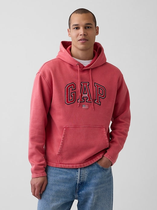 VintageSoft Oversized Americana Logo Hoodie