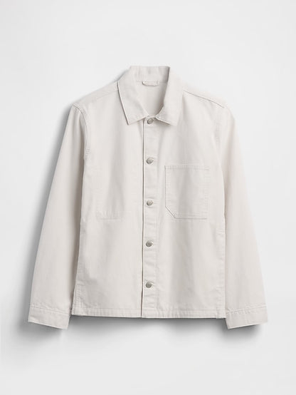 Canvas Relaxed Shirt Jacket