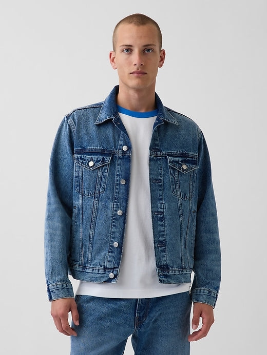 Get Blue Relaxed Icon Denim Jacket