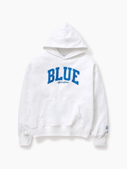 Get Blue Heavyweight French Terry Logo Hoodie