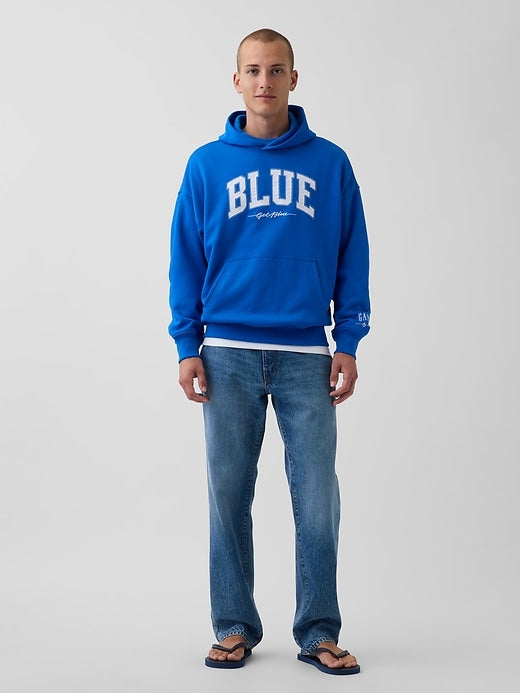 Get Blue Heavyweight French Terry Logo Hoodie