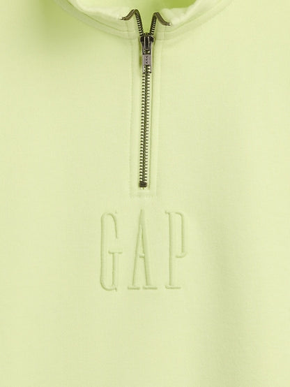 Heavyweight Oversized Logo Quarter-Zip Pullover